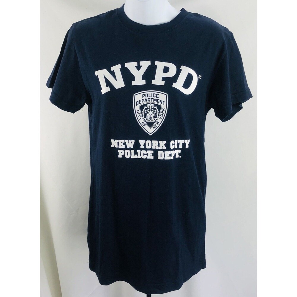 NYPD Badge T-Shirt S Navy Blue Shortsleeve NewYork Police Dept 2006 Authentic